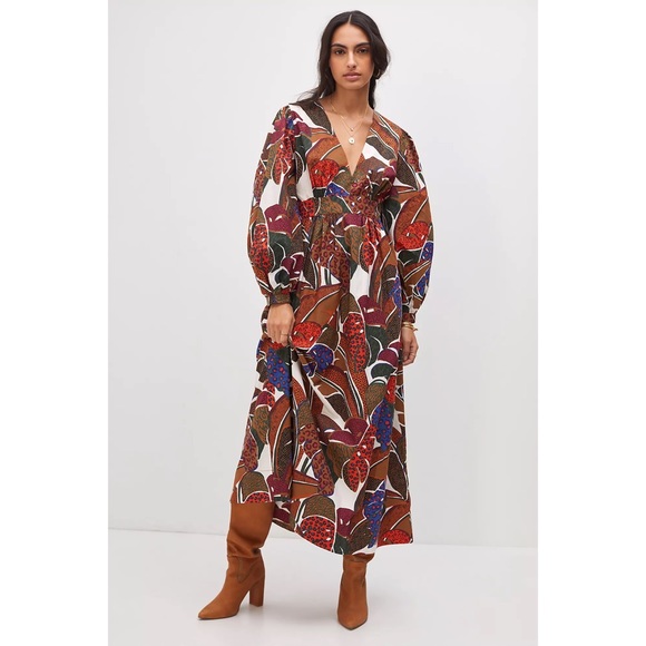 Anthropologie Dresses & Skirts - Anthropologie Farm Rio Deep V-Neck Maxi Dress